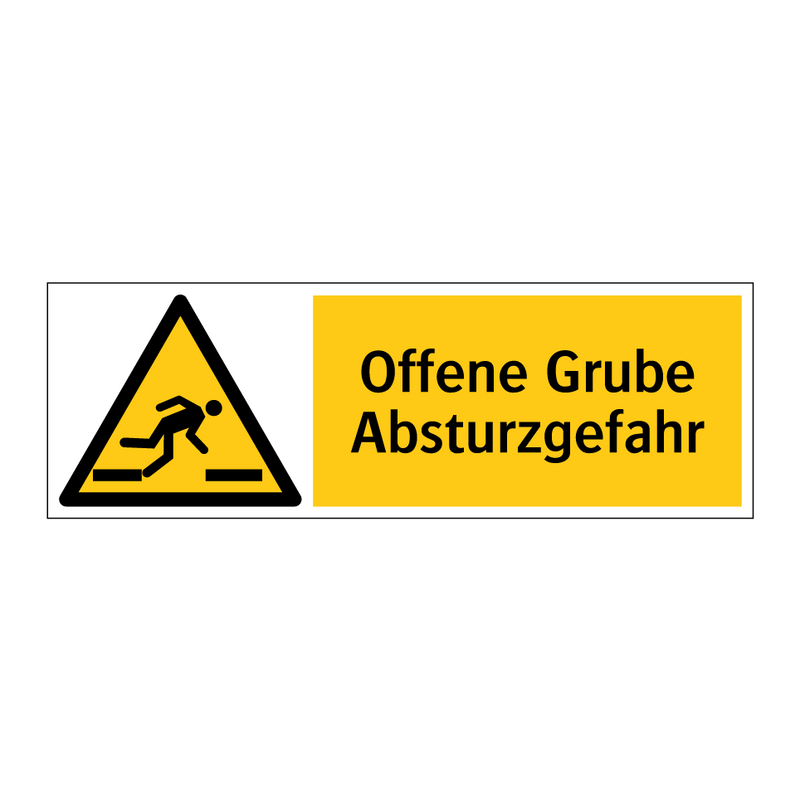 Offene Grube Absturzgefahr