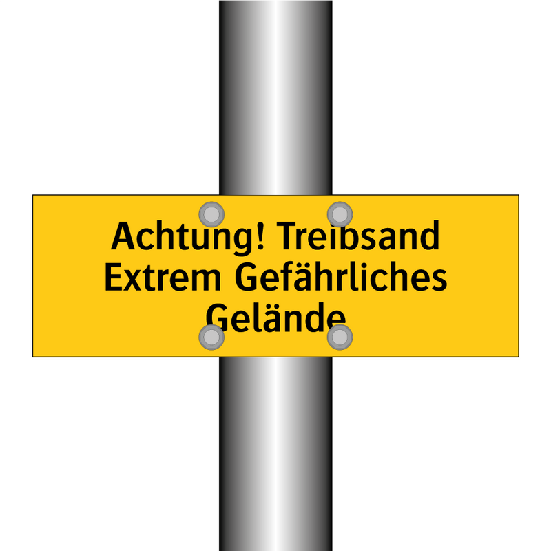 Achtung! Treibsand Extrem Gefährliches Gelände