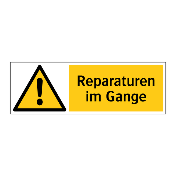 Reparaturen im Gange