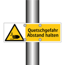 Quetschgefahr Abstand halten