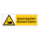 Quetschgefahr Abstand halten