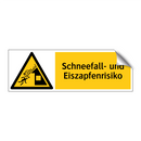 Schneefall- und Eiszapfenrisiko