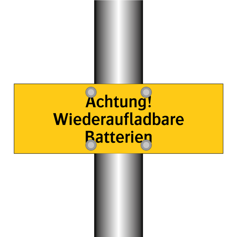 Achtung! Wiederaufladbare Batterien