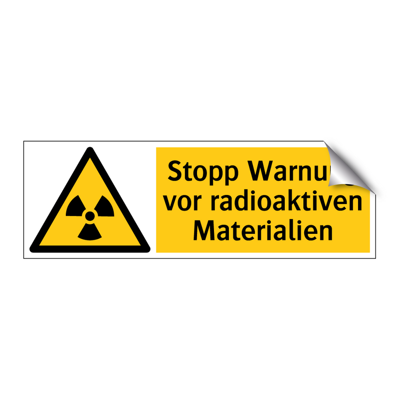 Stopp Warnung vor radioaktiven Materialien