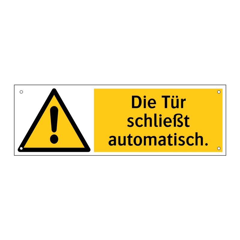 Die Tür schließt automatisch.