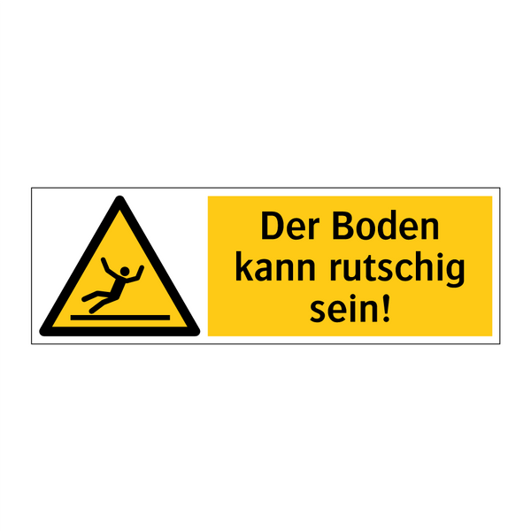 Der Boden kann rutschig sein!