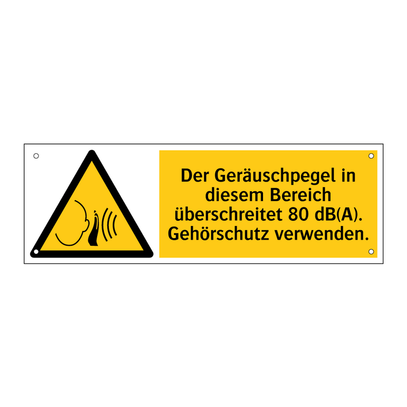 Der Geräuschpegel in diesem Bereich überschreitet 80 dB(A). Gehörschutz verwenden.