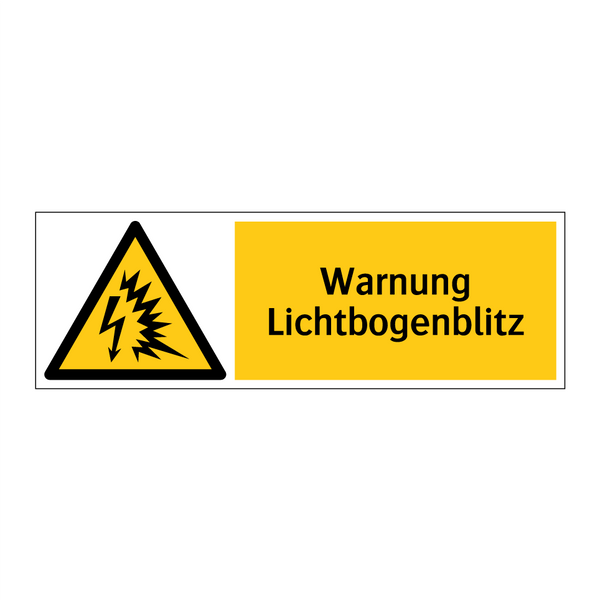 Warnung Lichtbogenblitz