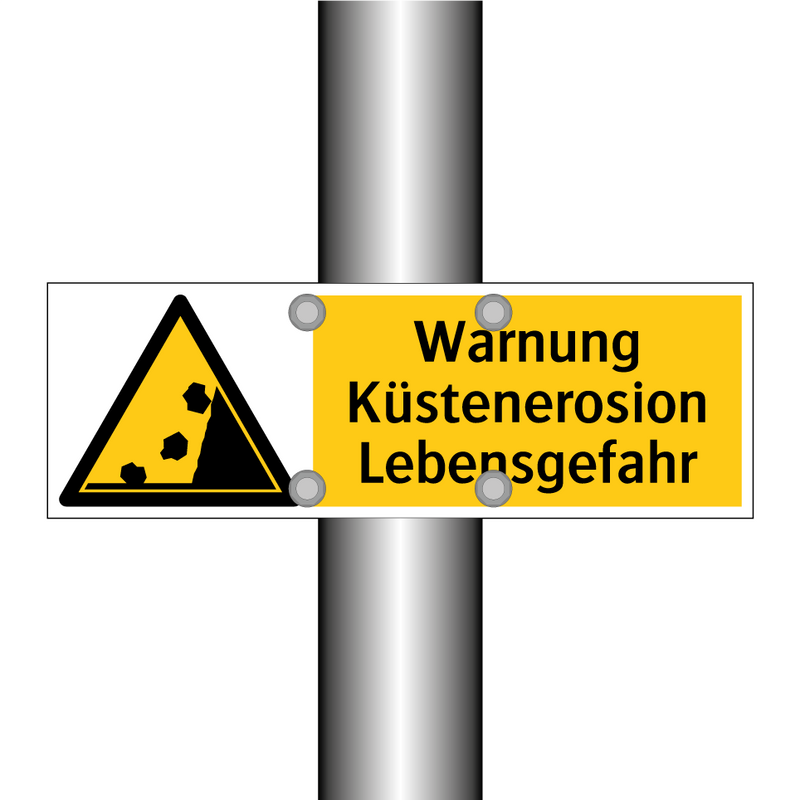 Warnung Küstenerosion Lebensgefahr