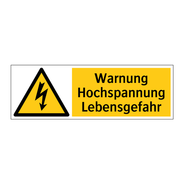 Warnung Hochspannung Lebensgefahr