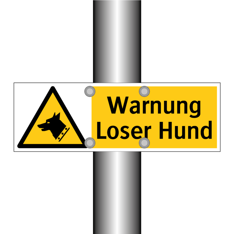 Warnung Loser Hund