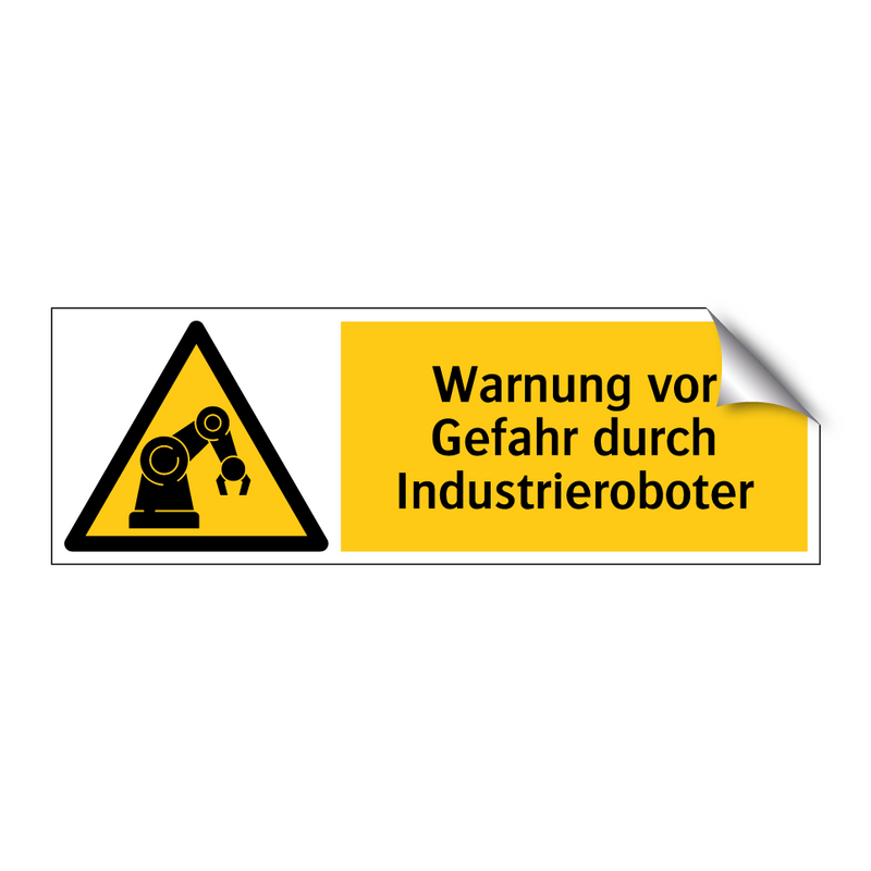 Warnung vor Gefahr durch Industrieroboter