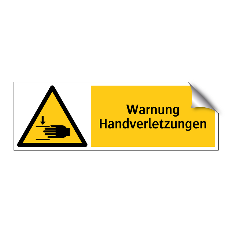 Warnung Handverletzungen