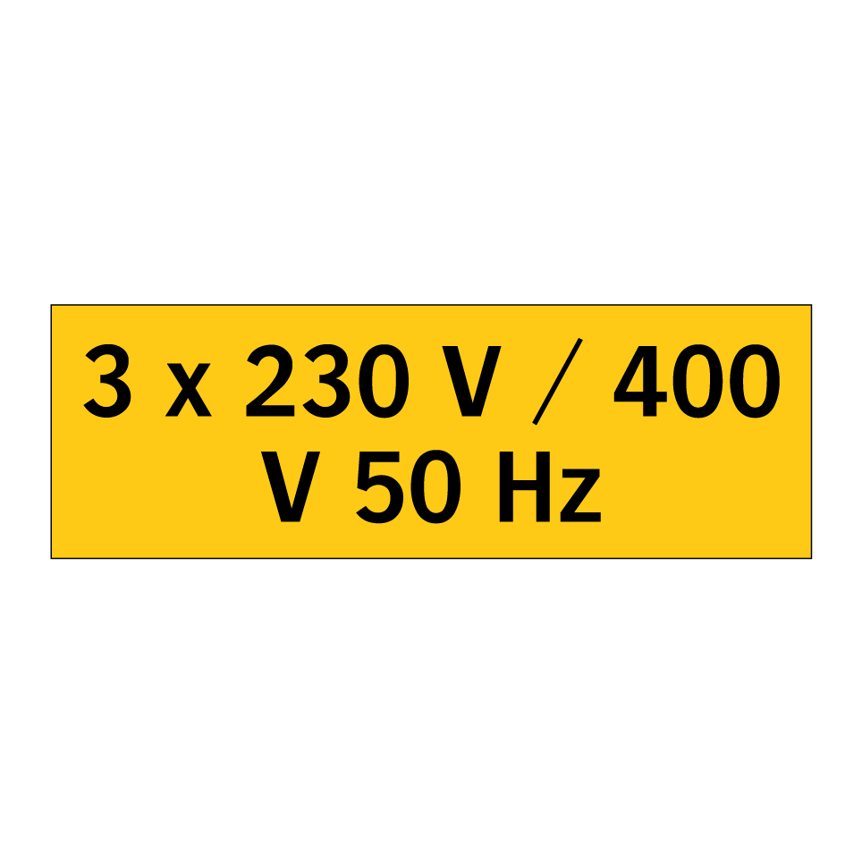 Kauf 3 x 230 V / 400 V 50 Hz schild | SignOnline | DE-W87