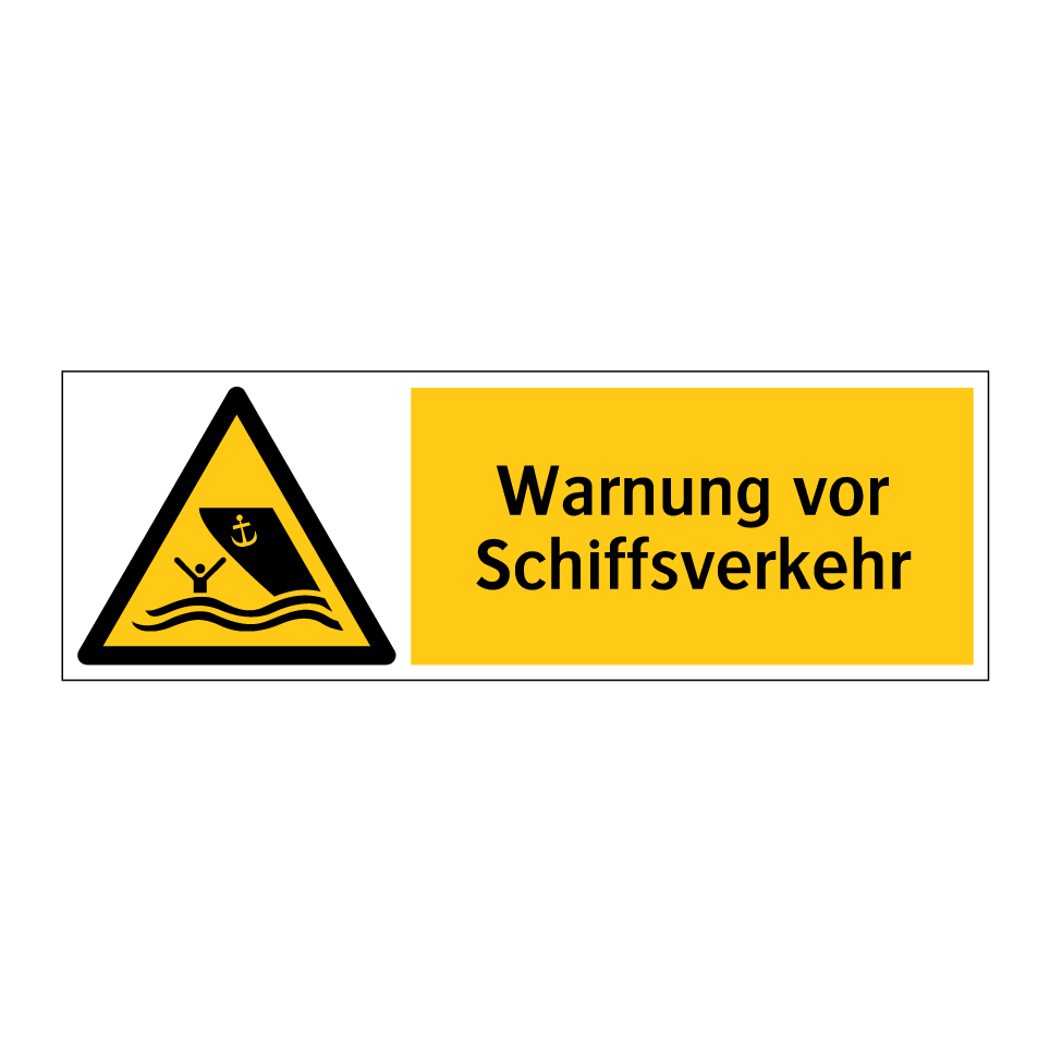 Kauf Warnung vor Schiffsverkehr schild | SignOnline | DE-W8726