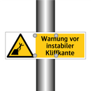 Warnung vor instabiler Kliffkante