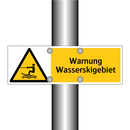 Warnung Wasserskigebiet