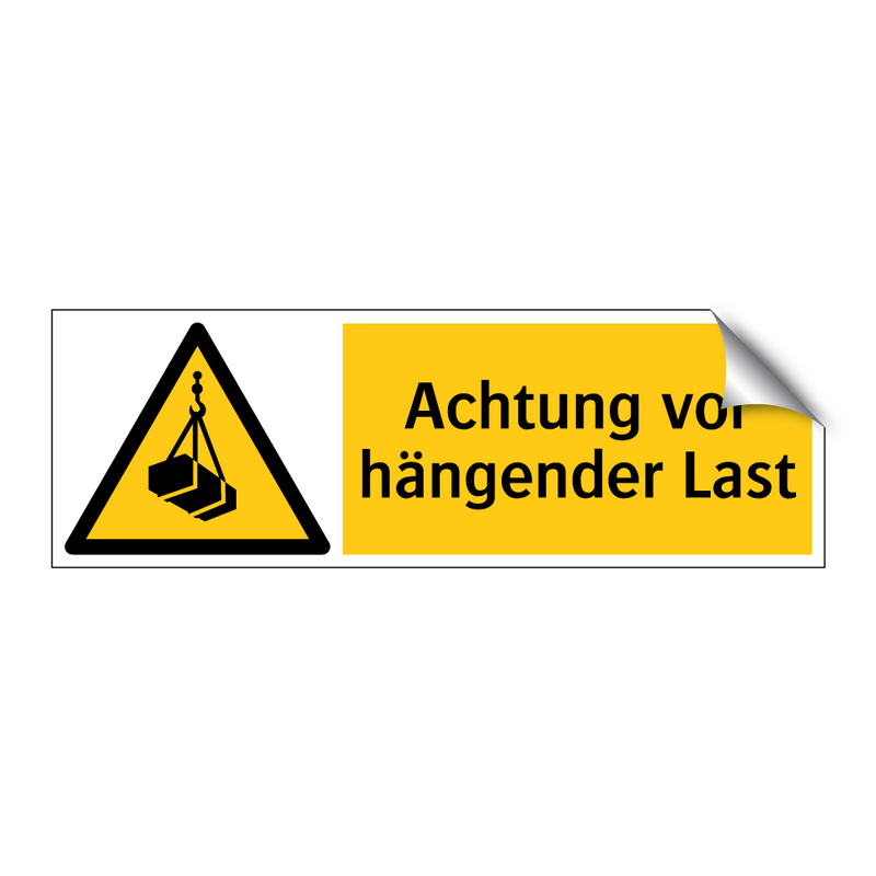 Achtung vor hängender Last