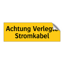 Achtung Verlegte Stromkabel