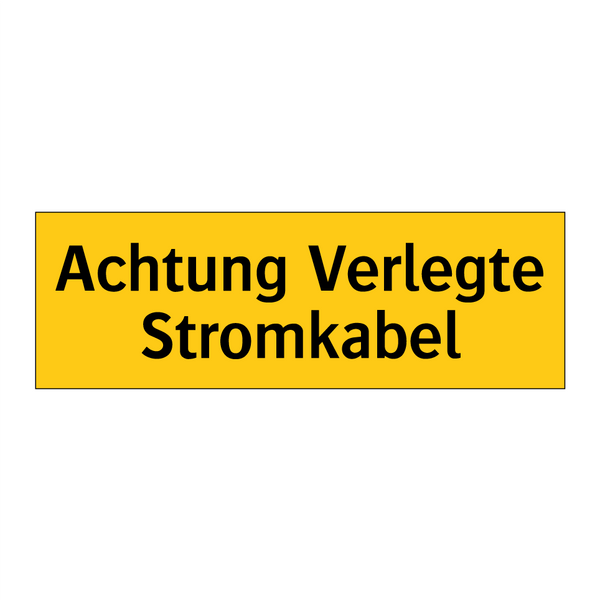 Achtung Verlegte Stromkabel