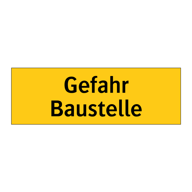 Gefahr Baustelle