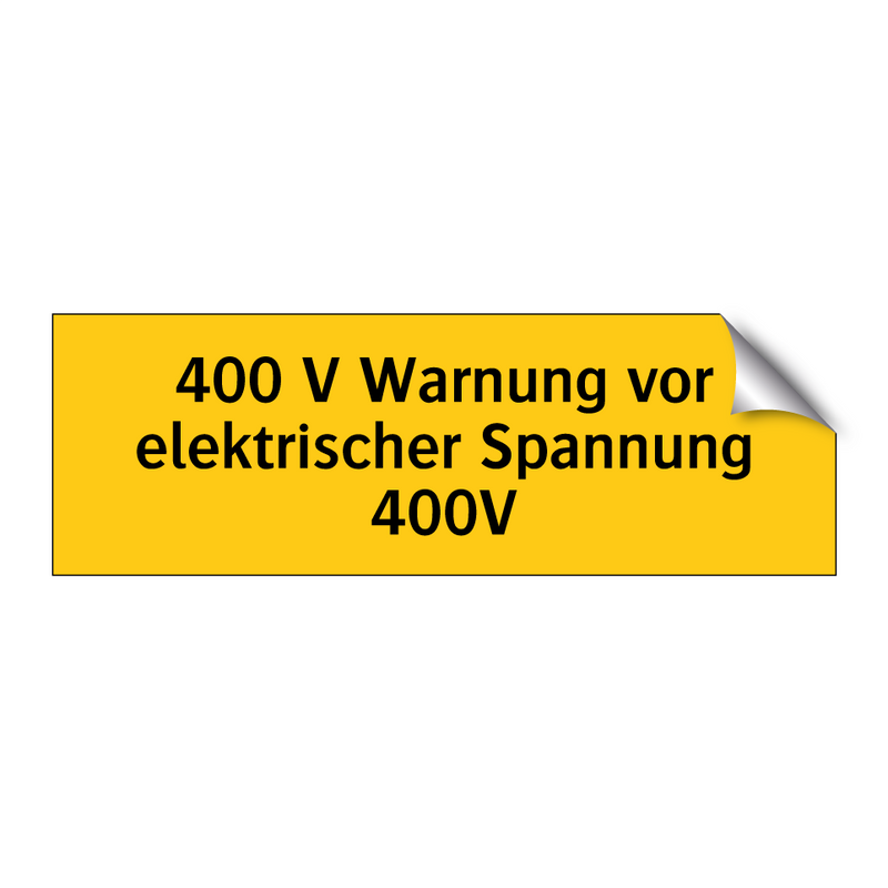 400 V Warnung vor elektrischer Spannung 400V