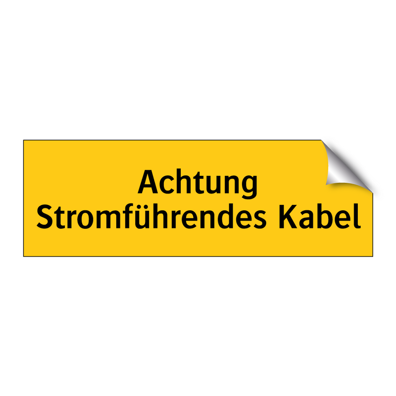 Achtung Stromführendes Kabel