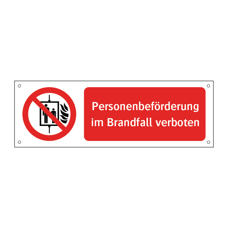 Personenbeförderung im Brandfall verboten & Personenbeförderung im Brandfall verboten