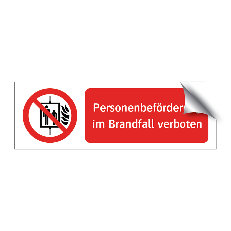 Personenbeförderung im Brandfall verboten & Personenbeförderung im Brandfall verboten