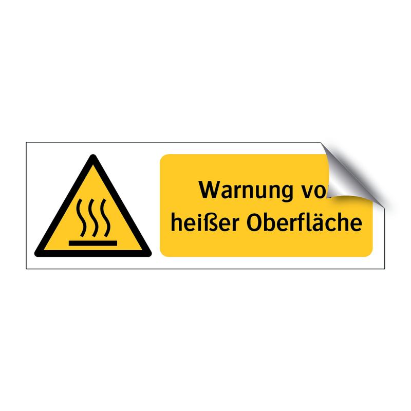 Warnung vor heißer Oberfläche & Warnung vor heißer Oberfläche & Warnung vor heißer Oberfläche