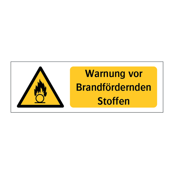 Warnung vor Brandfördernden Stoffen & Warnung vor Brandfördernden Stoffen