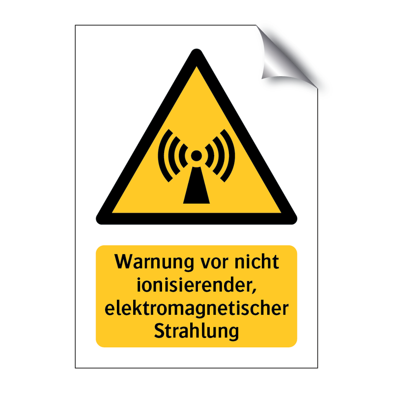 Warnung vor nicht ionisierender elektromagnetischer Strahlung