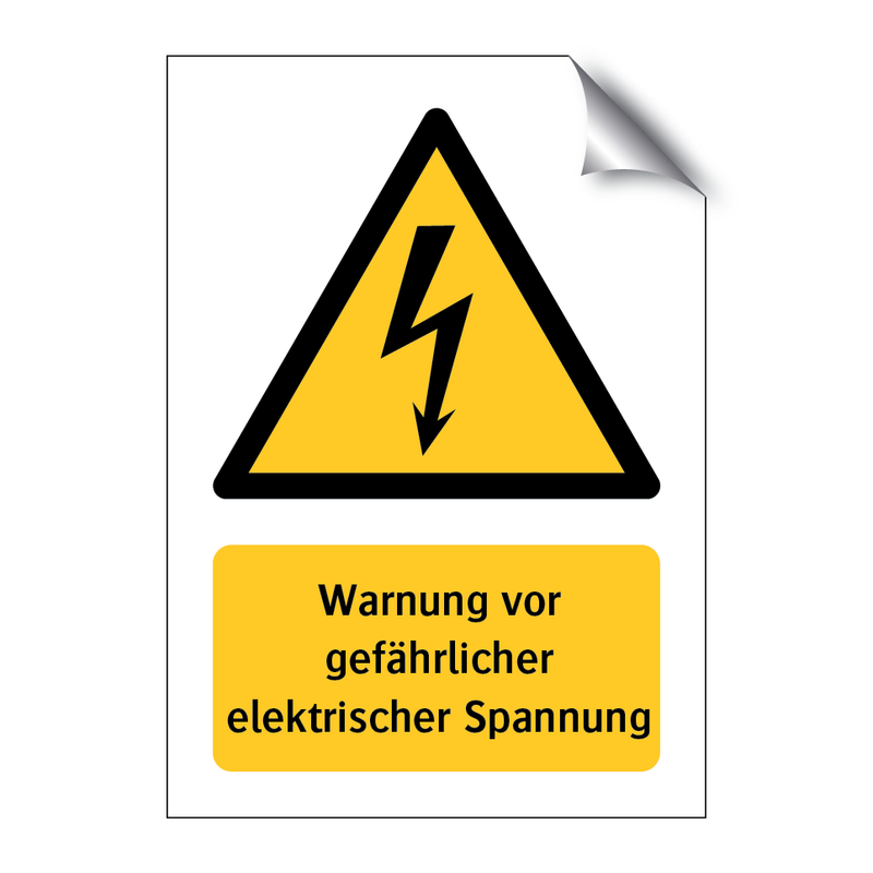 Warnung vor gefährlicher elektrischer Spannung & Warnung vor gefährlicher elektrischer Spannung