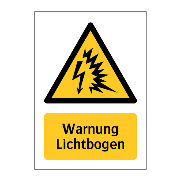 Warnung Lichtbogen & Warnung Lichtbogen & Warnung Lichtbogen & Warnung Lichtbogen
